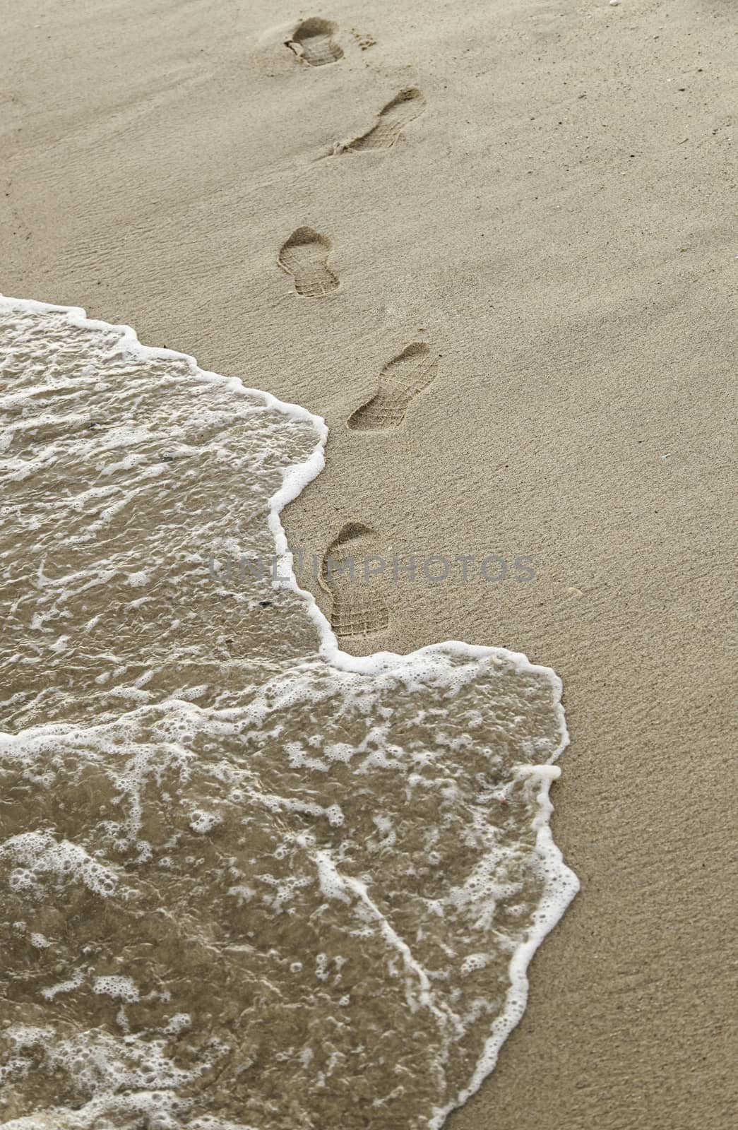 Sand beach, detail of a beach in summer, tourism and fun, sea
