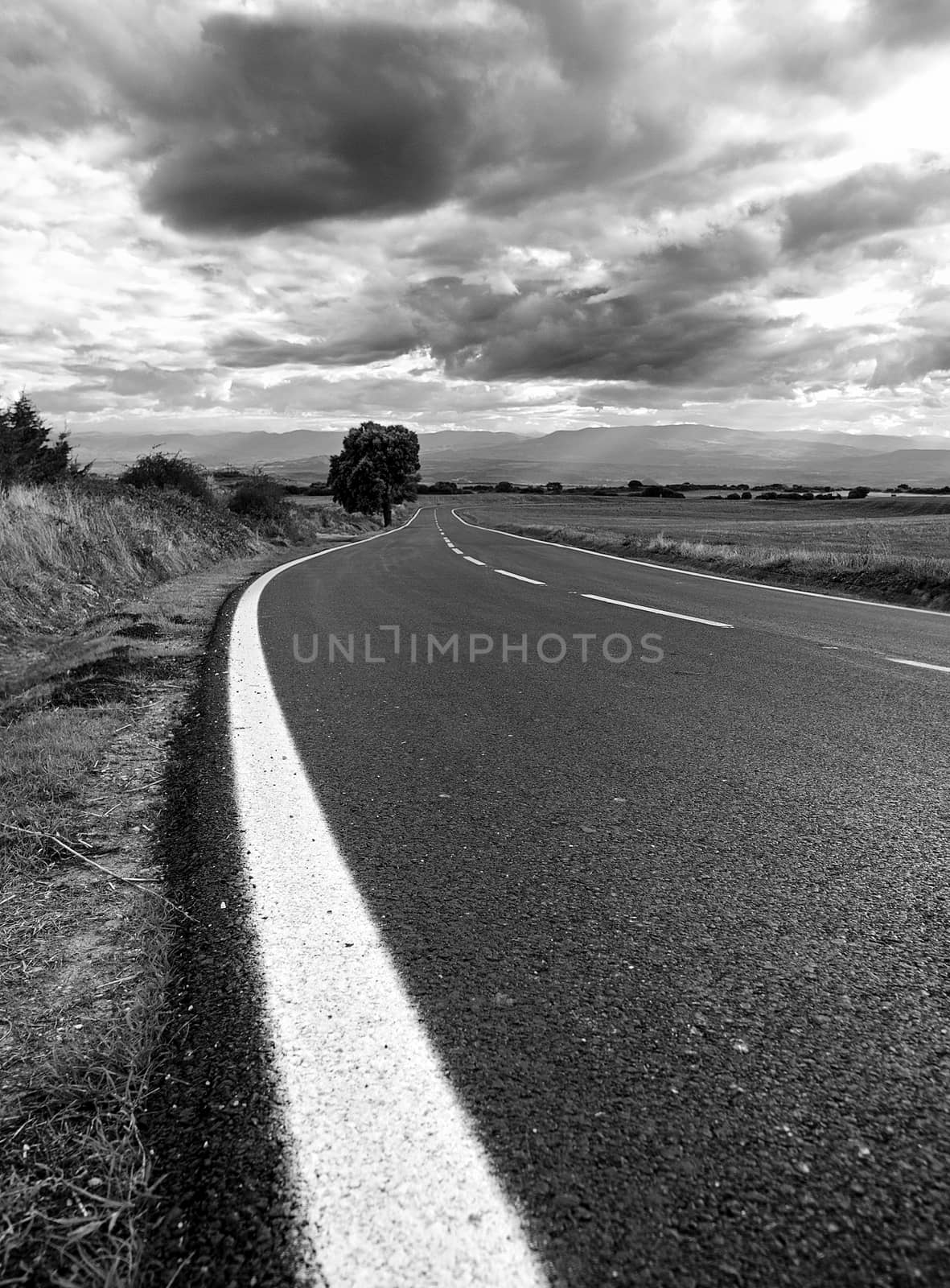 Mountain road, detail of an old rural road, transport and asphalt