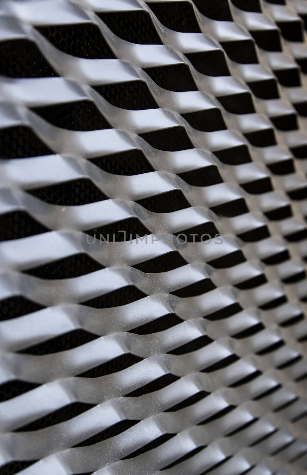 Metal background with curves, decorated metal detail, protection and security
