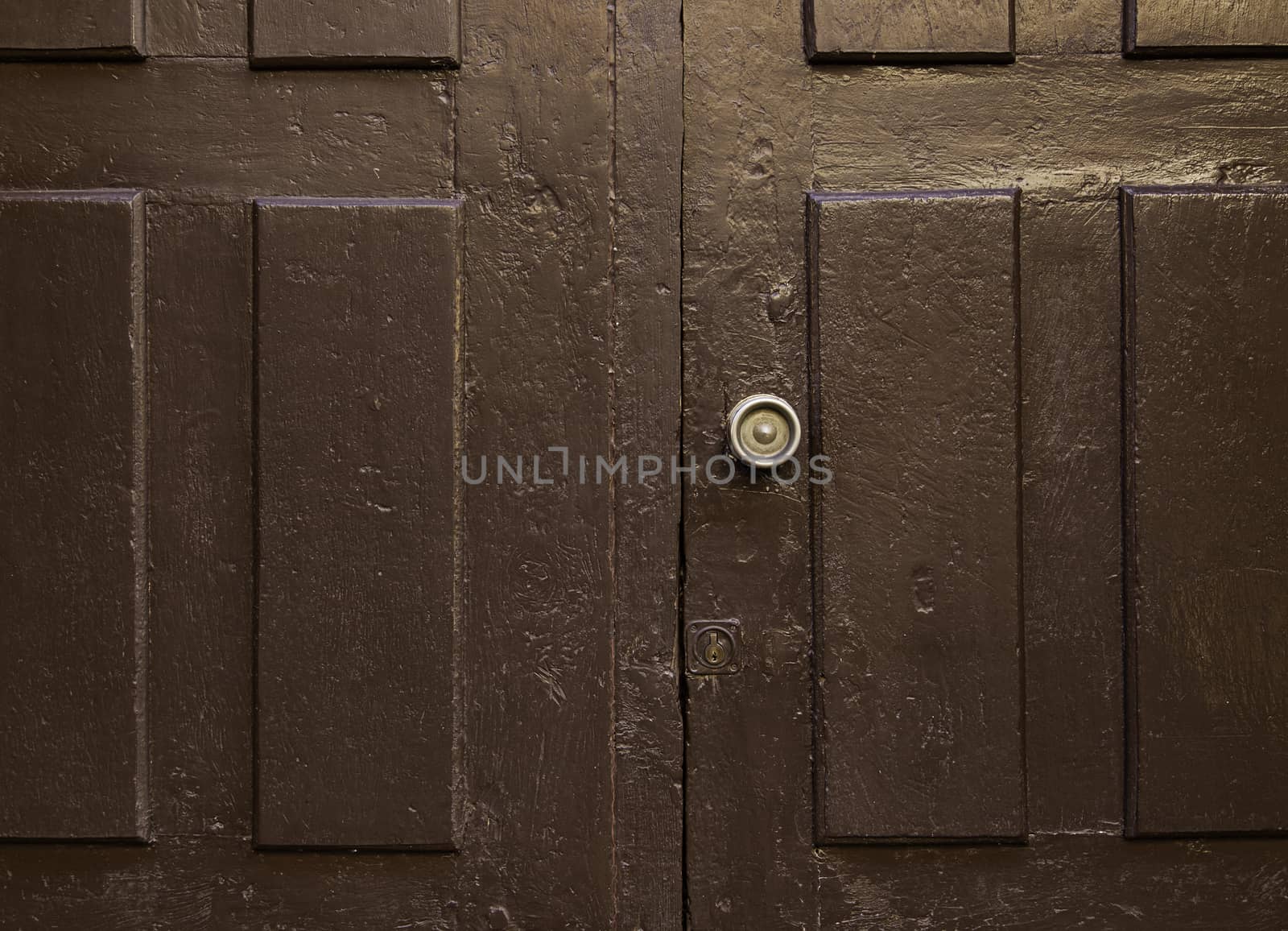 Old wooden door, detail of an old door, protection and privacy