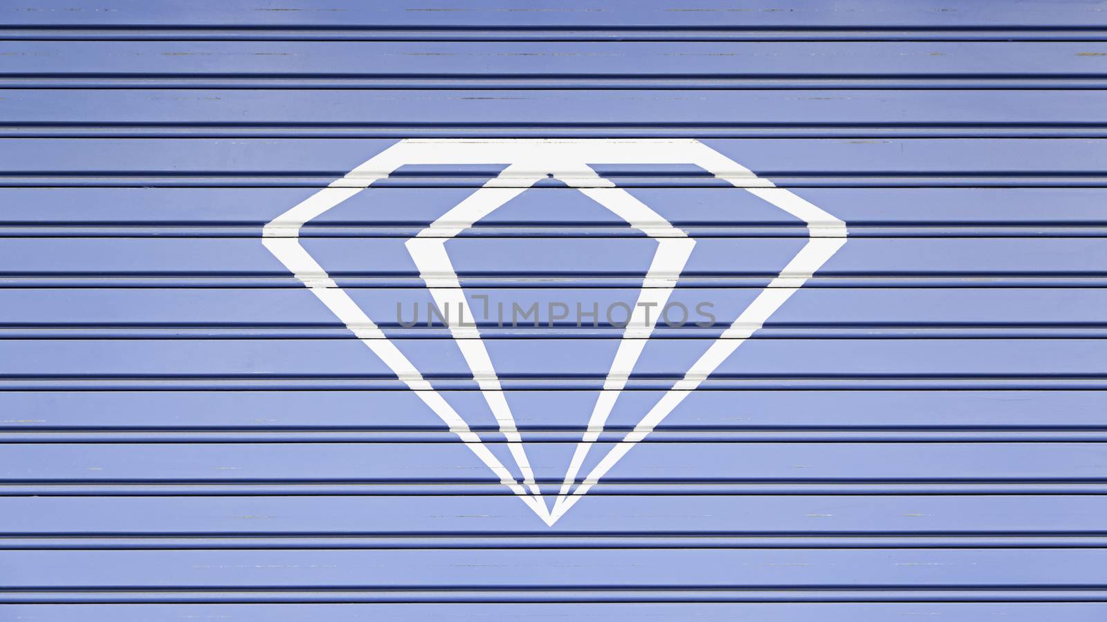 Diamond painted on a wall, detail of a decorated wall