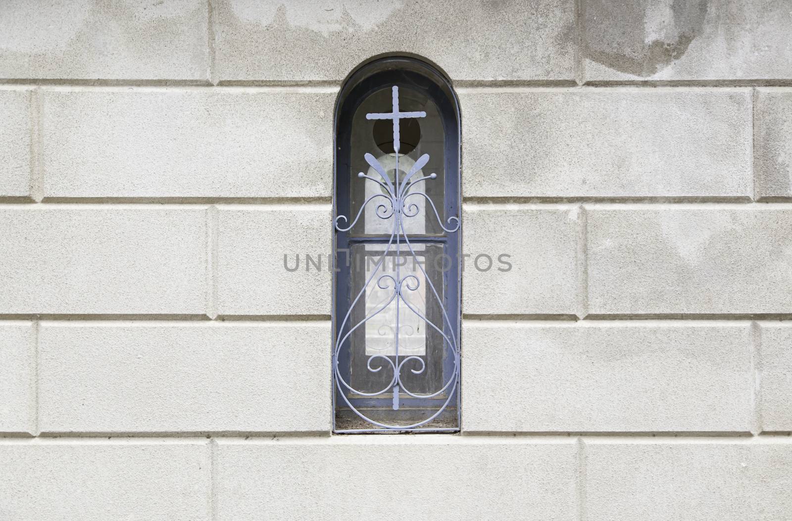 Old decorated window, detail from a window in a facade