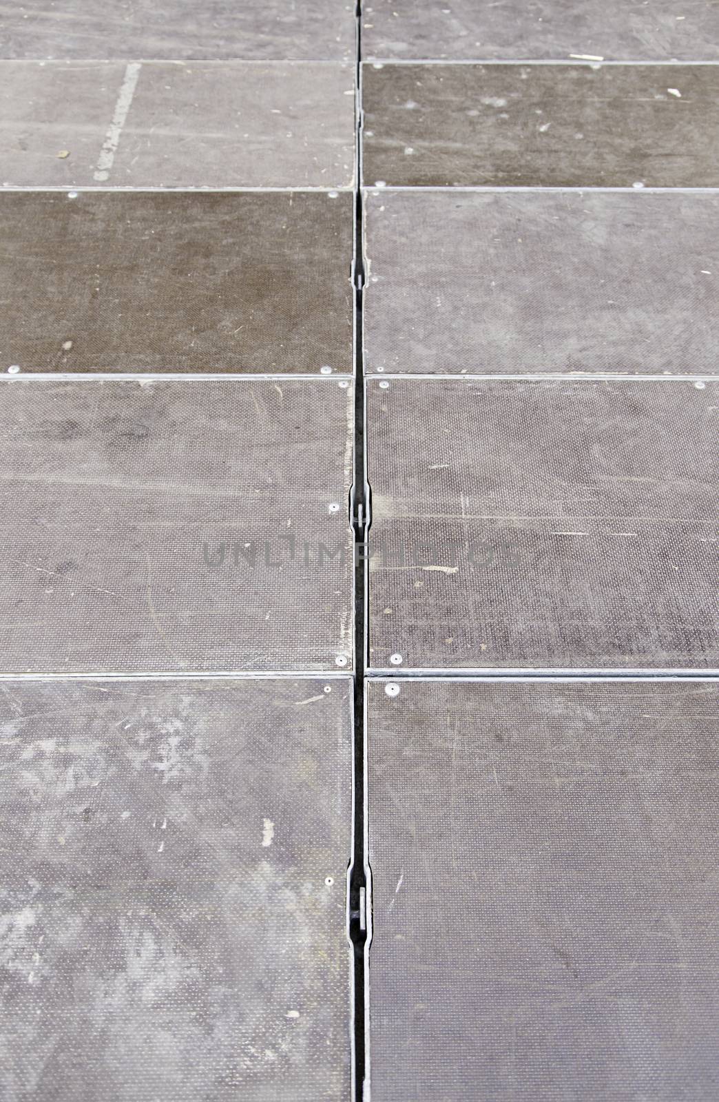 Wooden on stage, detail of a textured soil