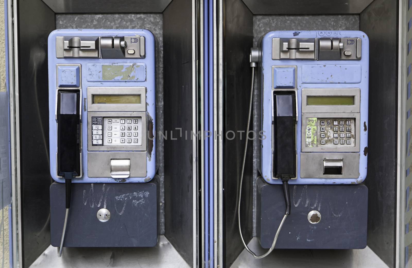 Phones in the street, detail communication tool