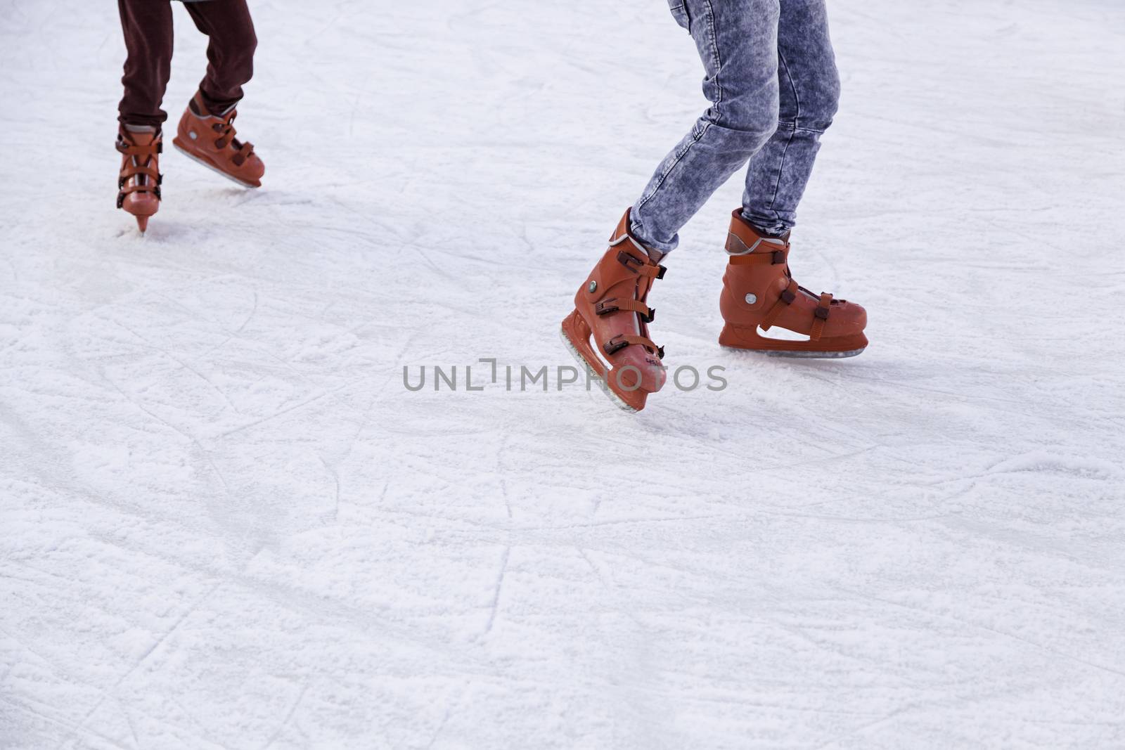 People ice skating by esebene