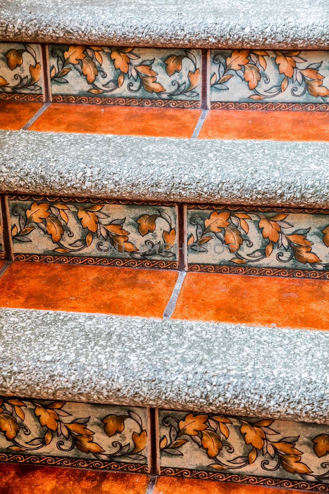 Mexican tiles on the stairs