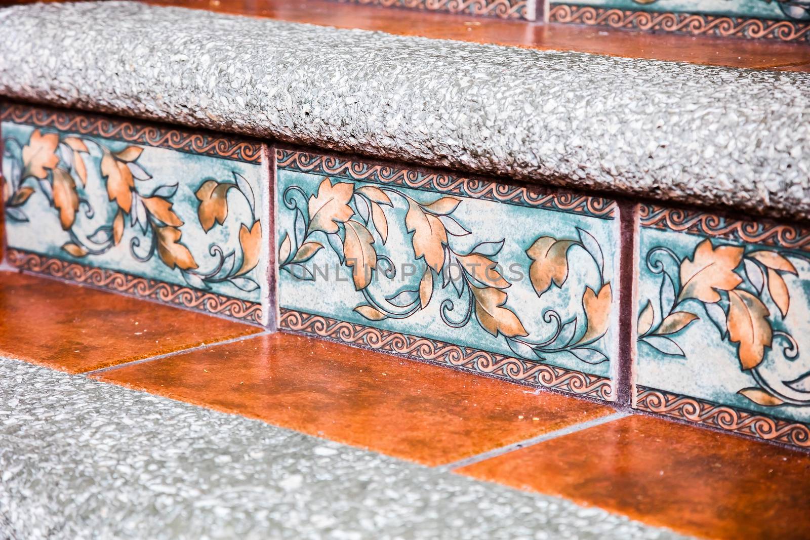 Mexican tiles on the stairs