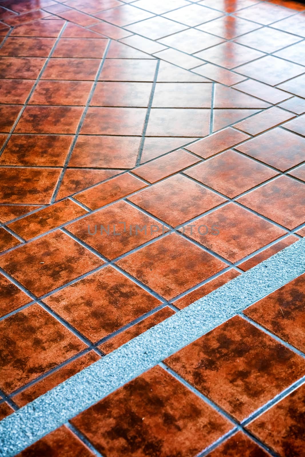 Modern tile floor with textured decor