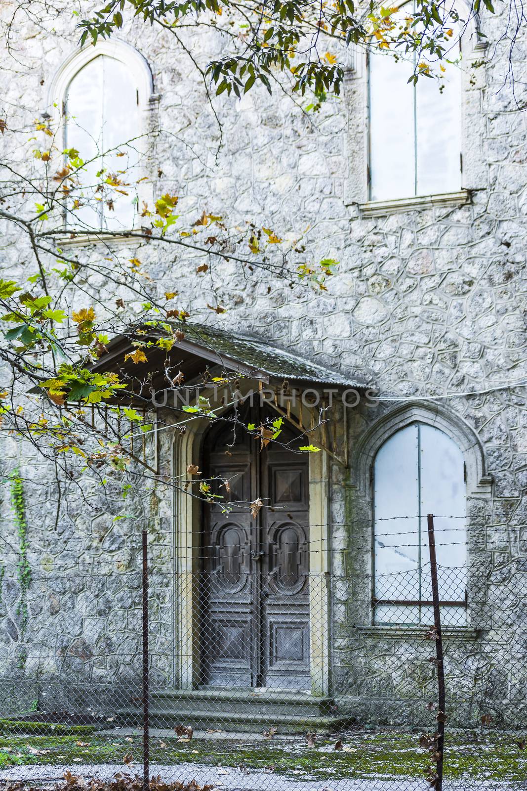 Door of Tatoi Palace which is a former Greek Royal Family summer residence and birthplace of King George II of Greece by ankarb