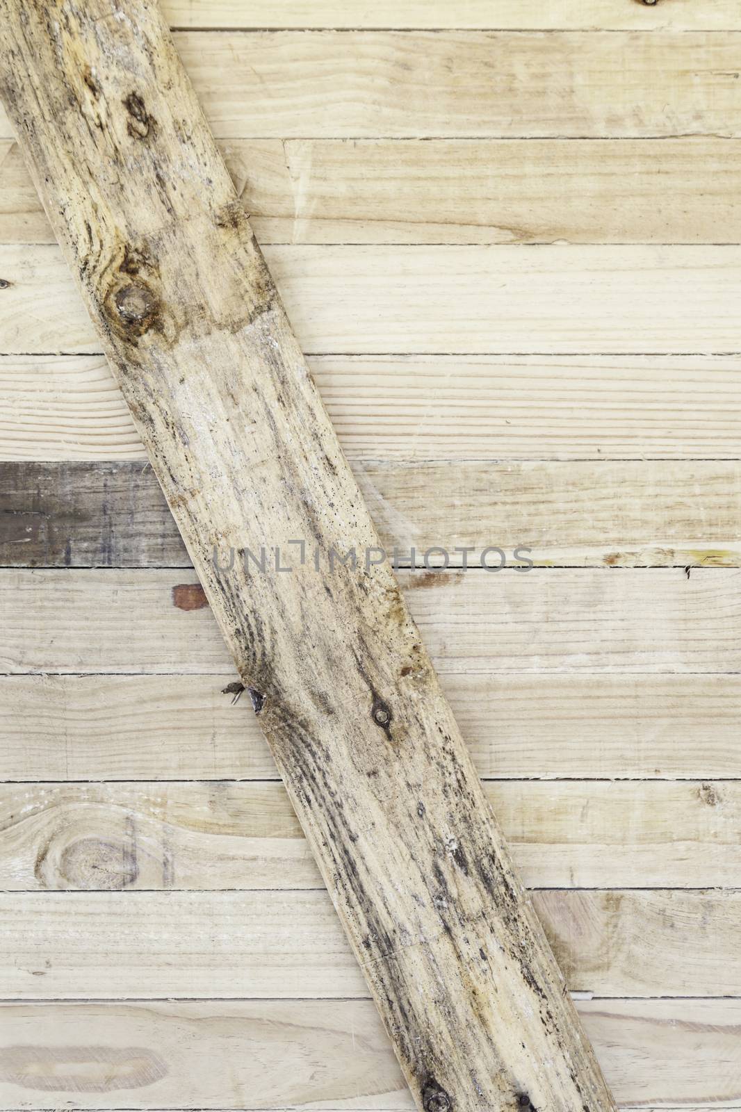 Wooden background with tables, detail of a wooden wall on a construction background with texture