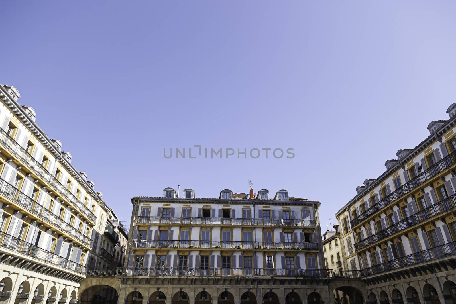 Typical square of San Sebastian by esebene