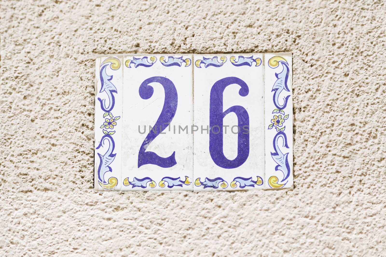 Number twenty in the city, a number of detailed information on a wall, text and figure