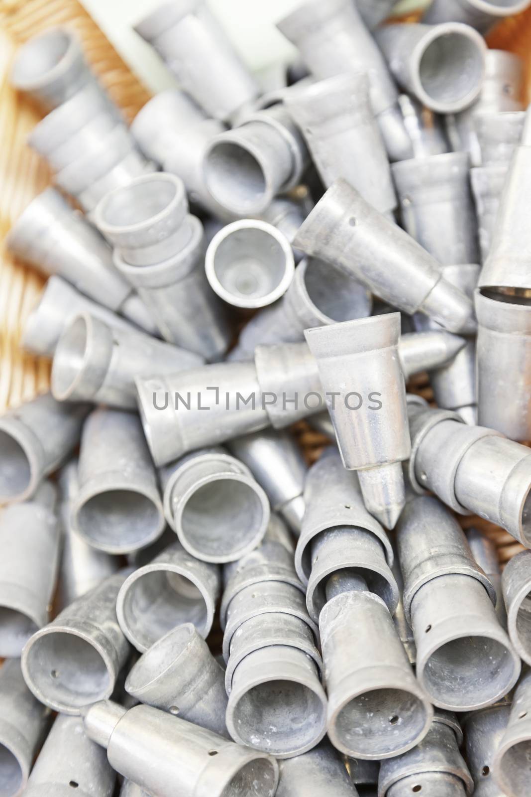 Ancient metal tips, detail of a sharp tips Handmade