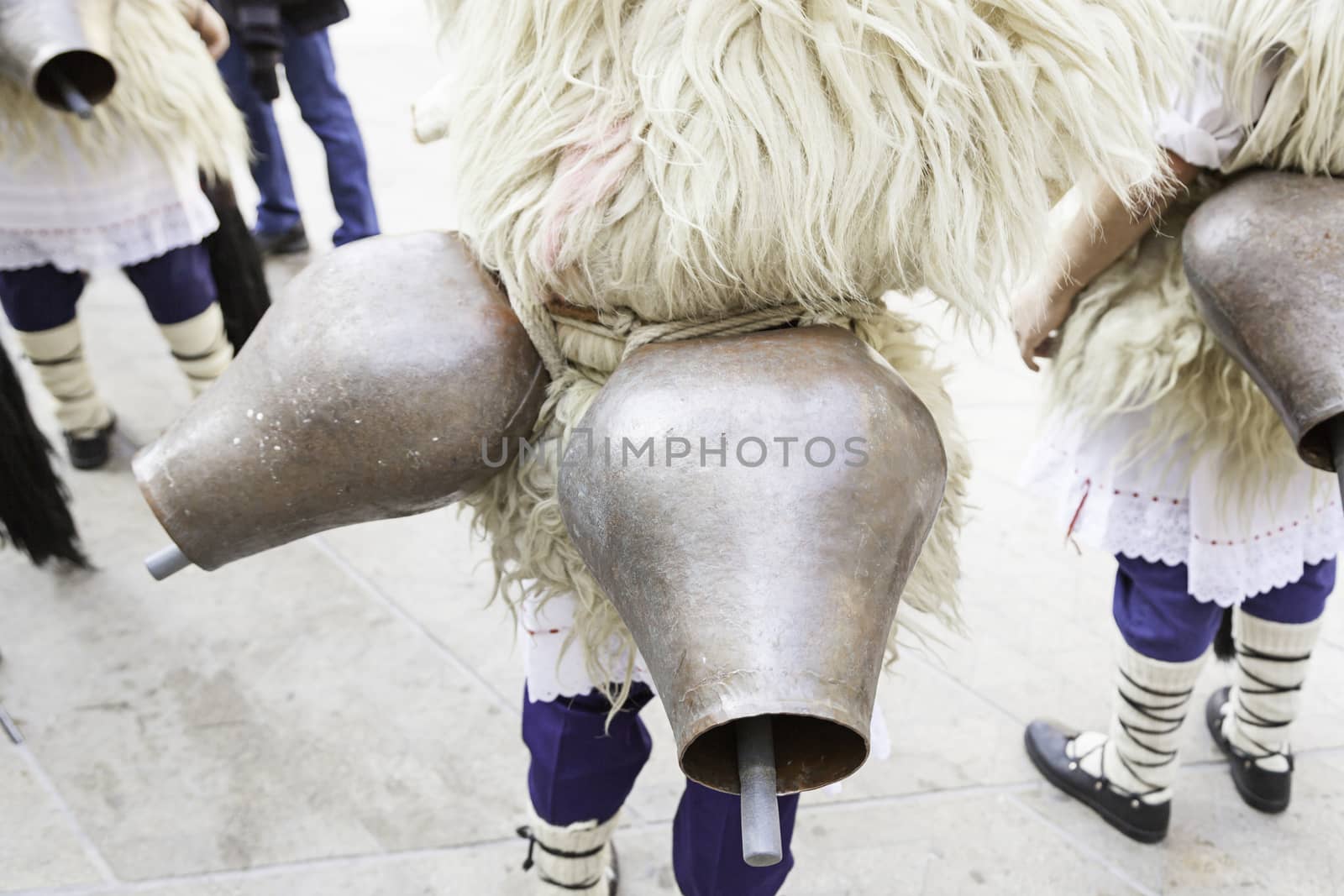 Costumes devil in Spain, detail of an old tradition in the Basque Country