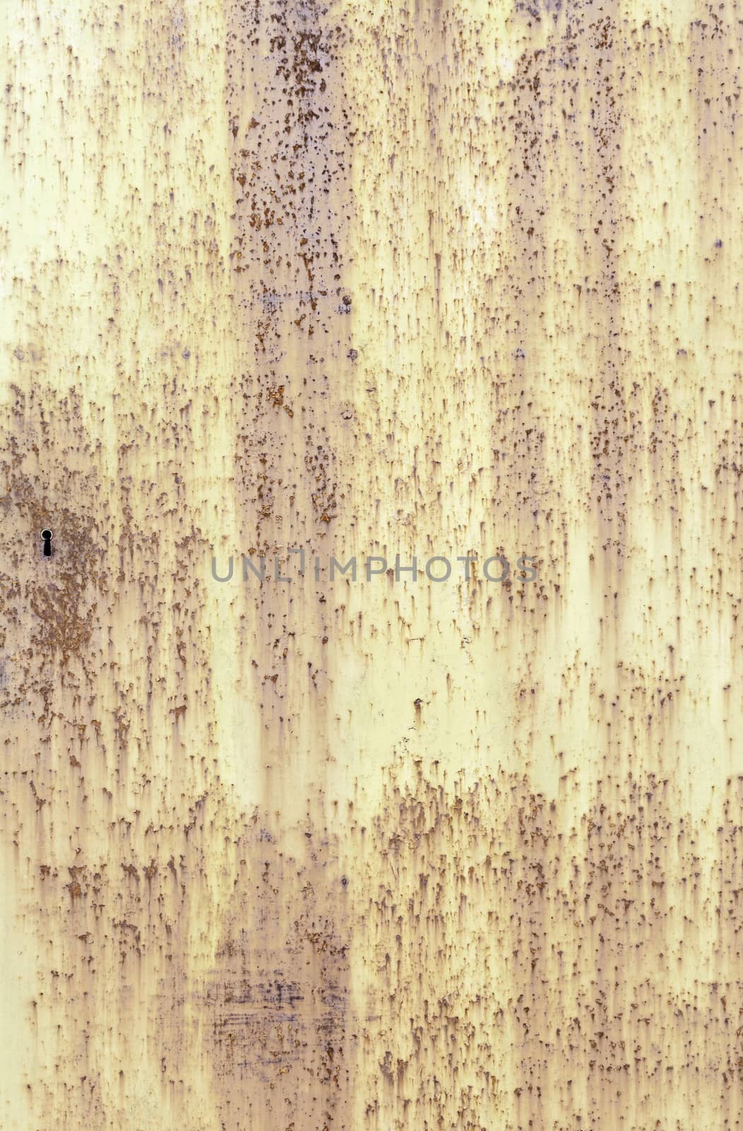 Rusty metal wall, detail of an old wall abandoned and battered