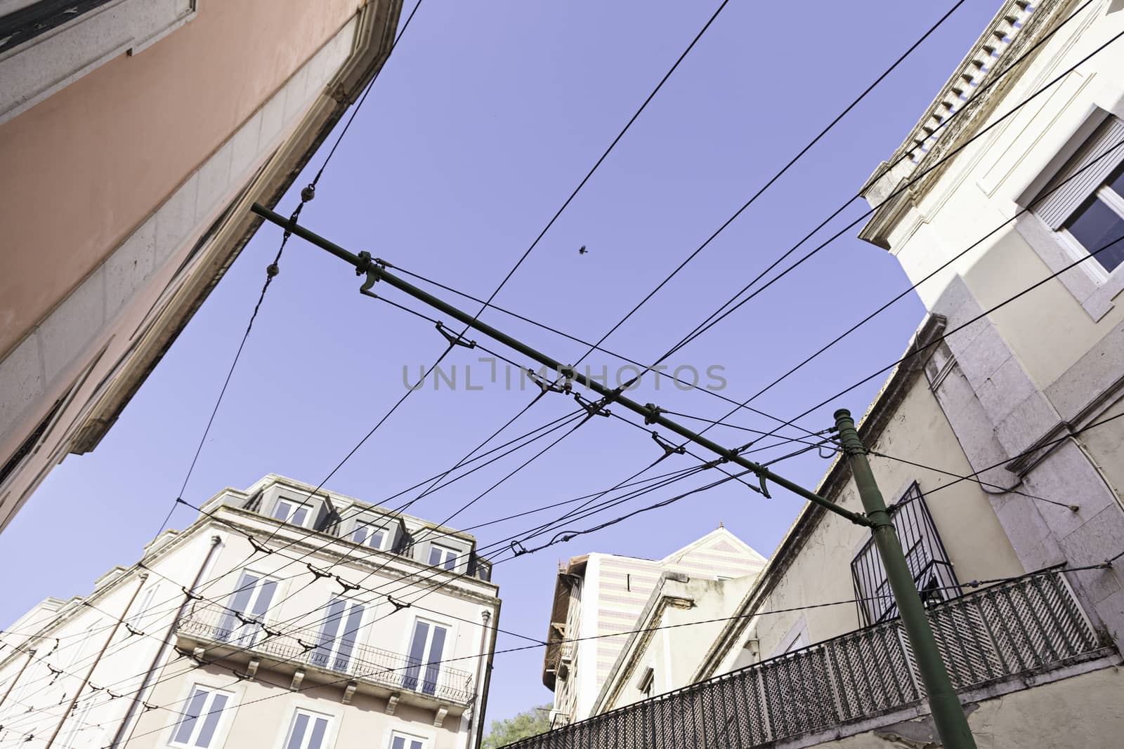 Streets of Lisbon typical cable tram by esebene