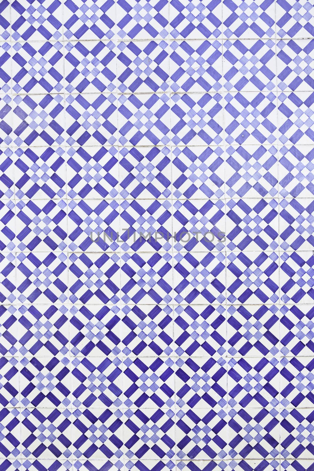 Wall tiles with typical old Lisbon, detail of traditional decoration of Portugal, ceramic art