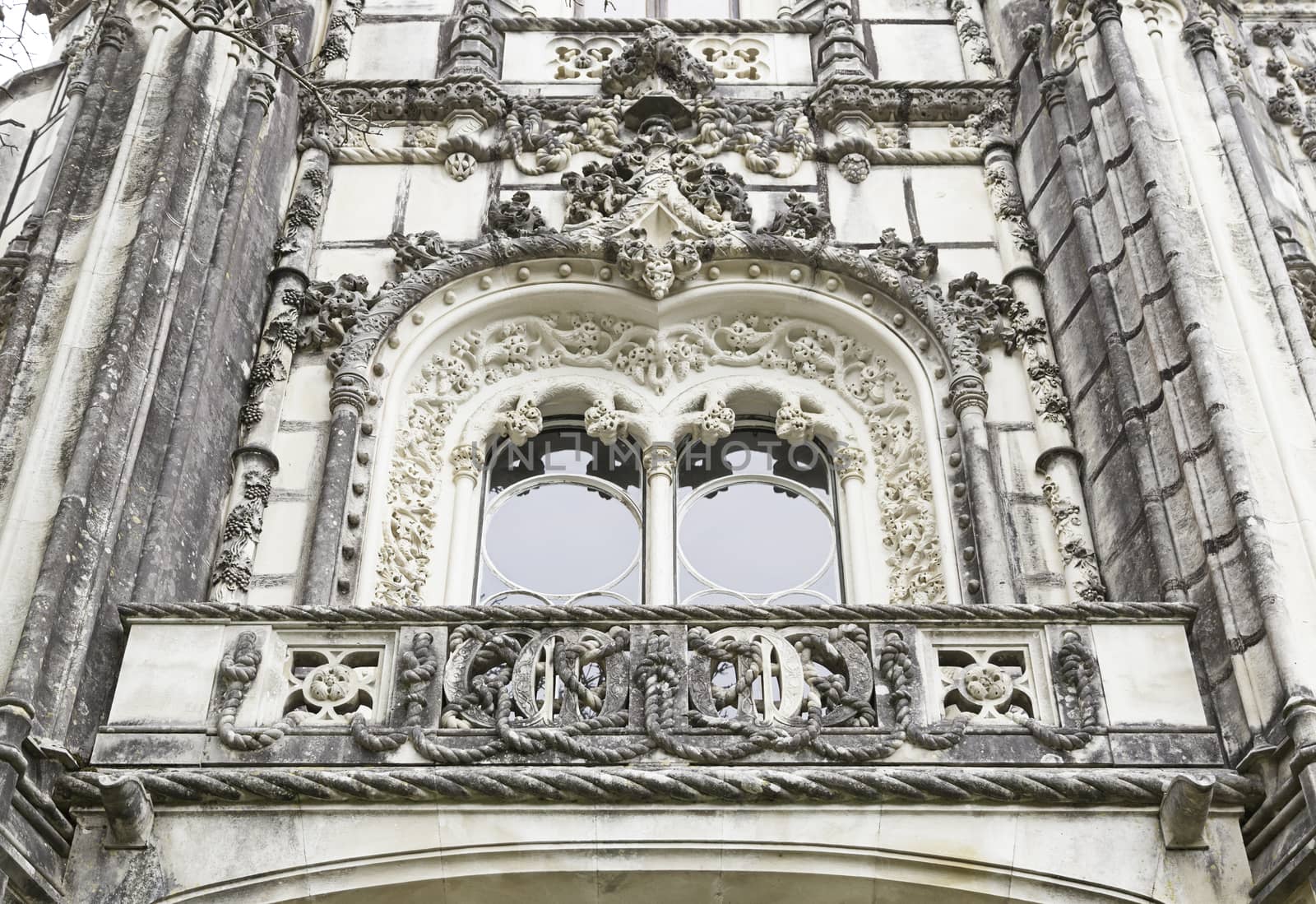 Typical window of Portugal, detail of an ancient monument in Portugal, art and architecture
