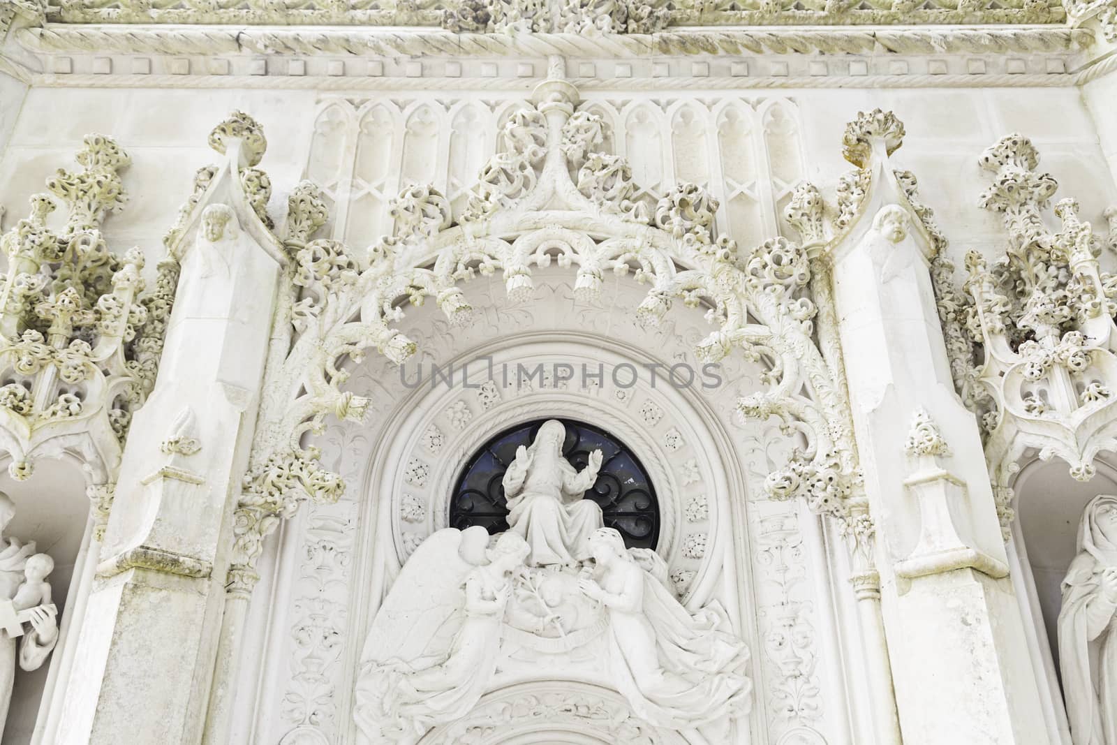 Check a typical church in Portugal, detail of ancient art Manueline, religious architecture
