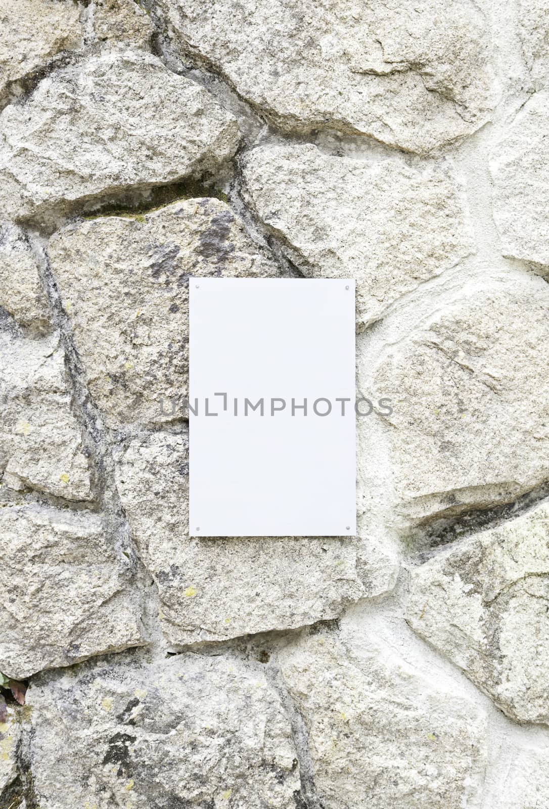 Stone wall with a blank, detail of space for text, background vacuum