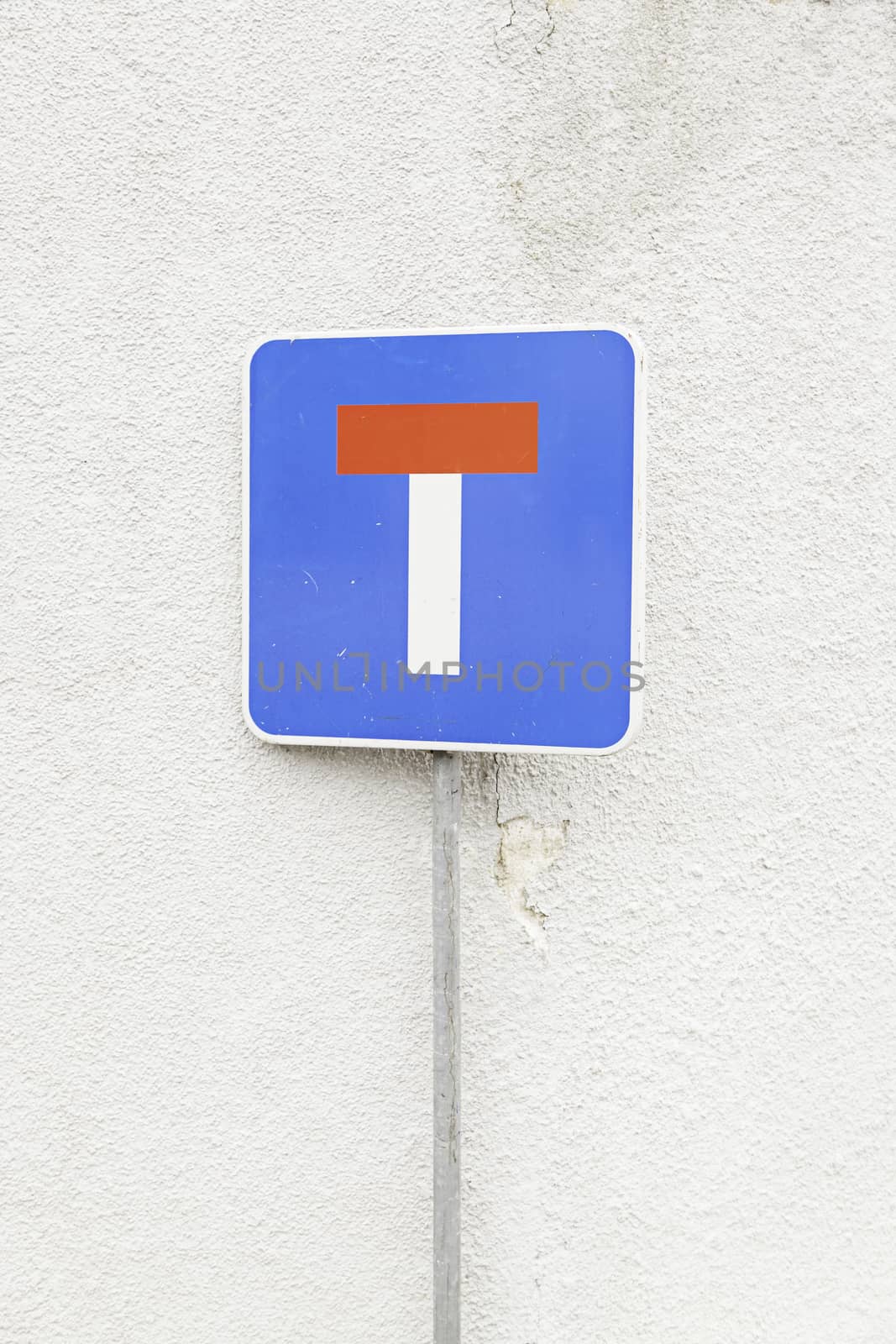 Signal end of road traffic signal detail, safety and information on the road, warning