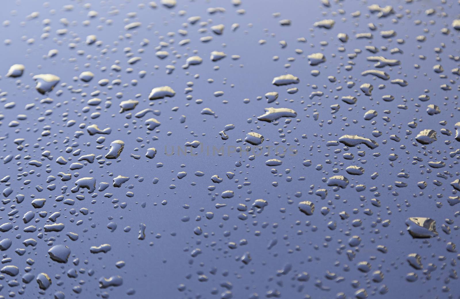 Water drops on the metal, a metal surface detail color by drops of water wet