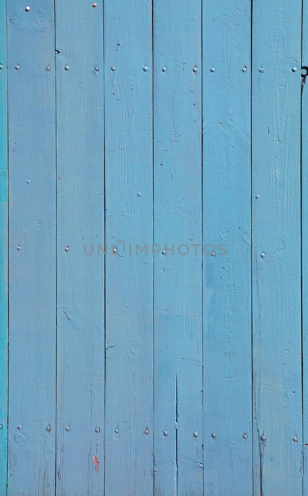 Close up background texture of blue vintage painted wooden planks, rustic style wall panel