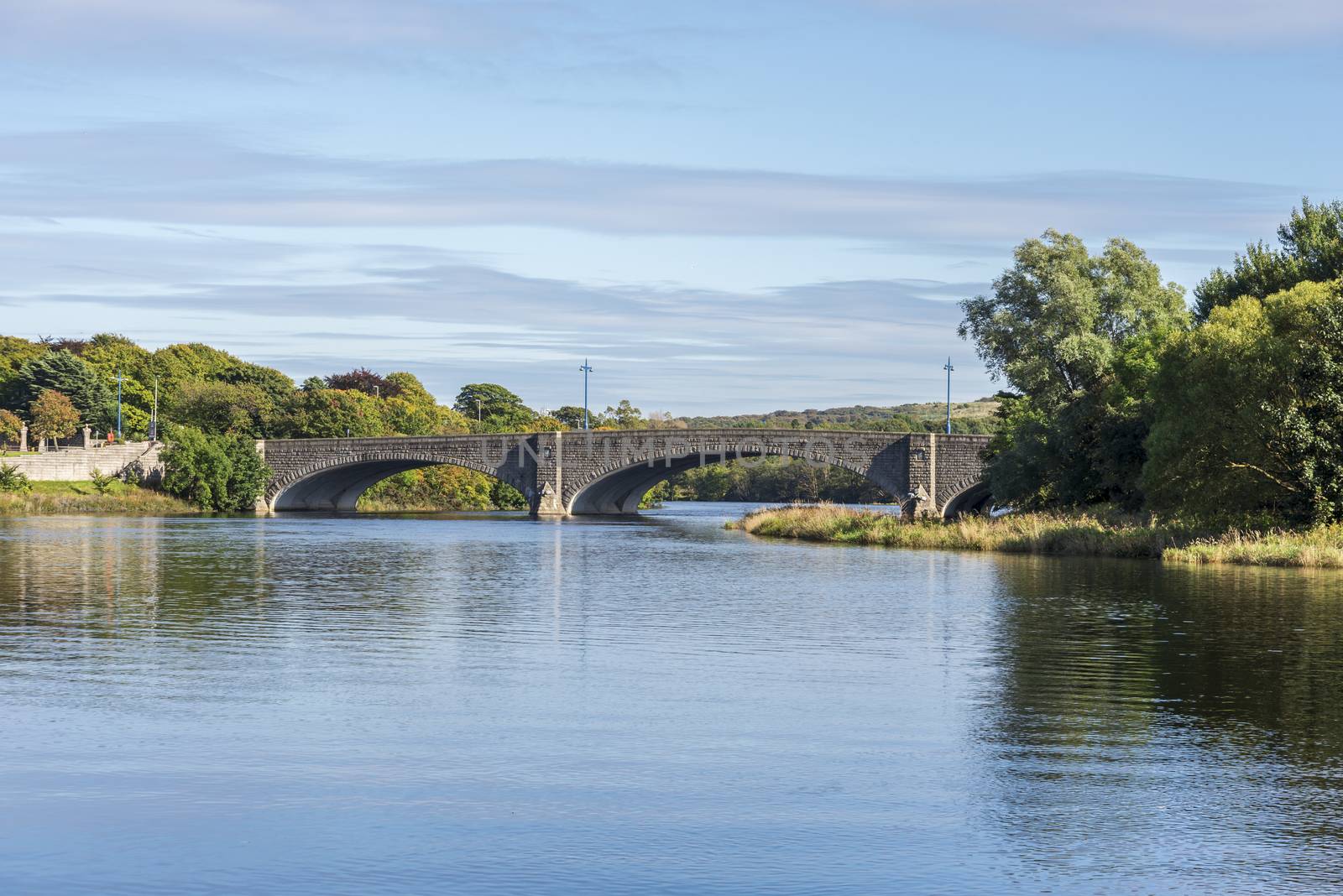 A scenic arch bridge between Bridge of Dee and Duthie park, Aberdeen, Scotland