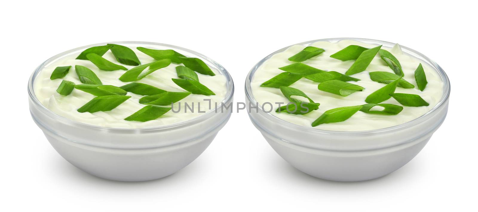 Sour cream and onion isolated on white background by xamtiw
