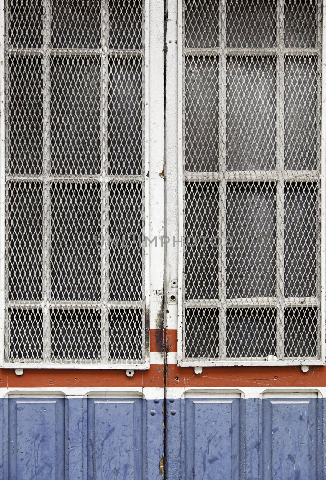 Detail shop door, detail of an old door in the city classic