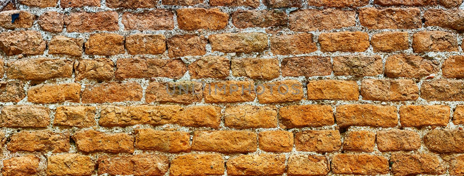 Stone Brick Wall Texture with copy space. May be used as background