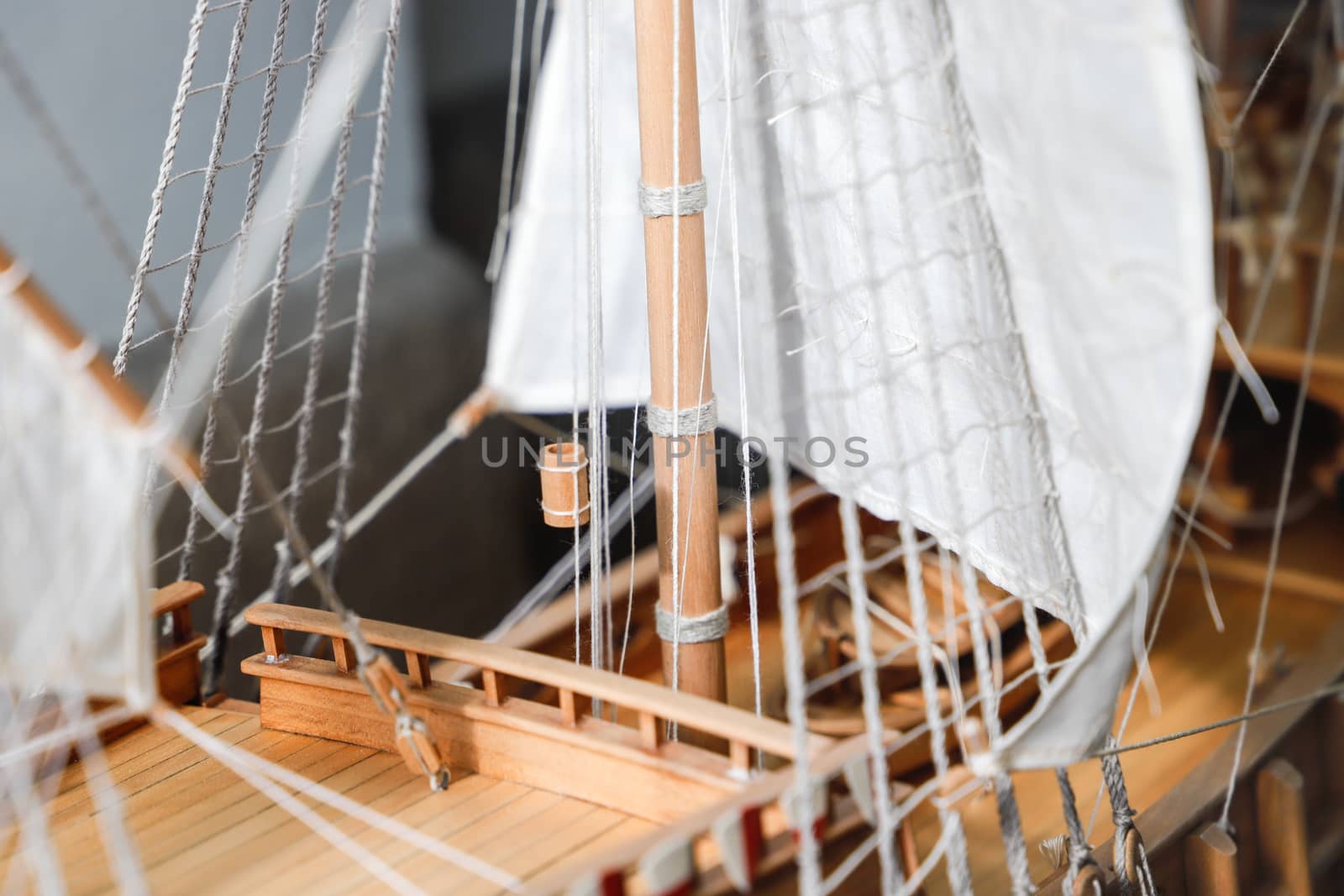 details of sailing equipment on a boat