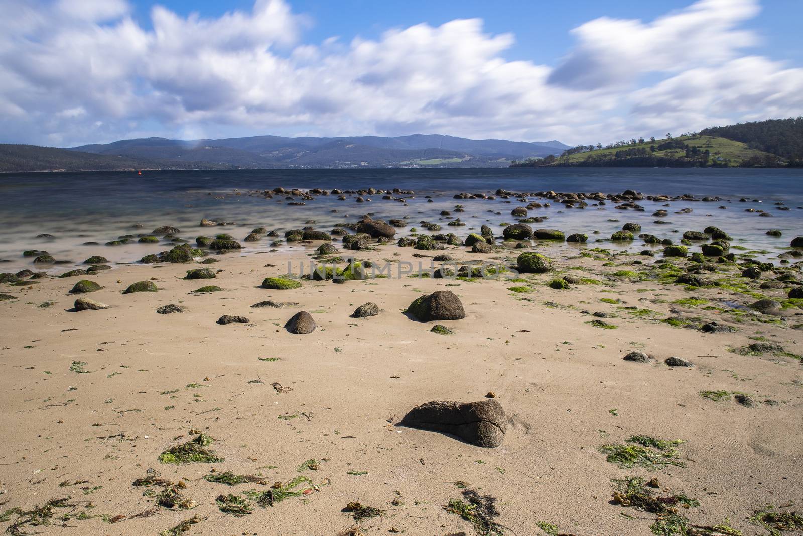 Dennes Point beach located on Bruny Island in Tasmania. by artistrobd