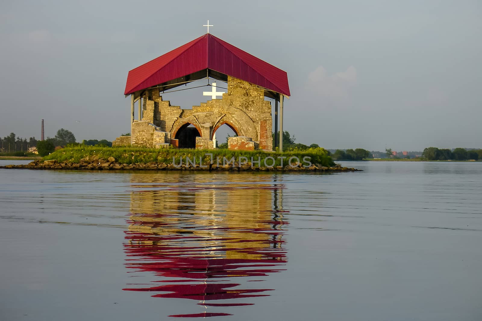 Ruins of oldest stone church in Baltic states, Latvia. 