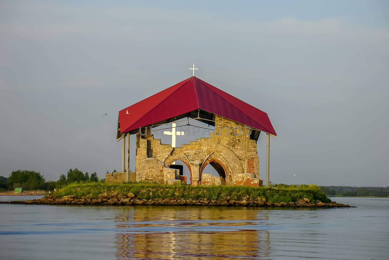 Ruins of oldest stone church in Baltic states, Latvia. 