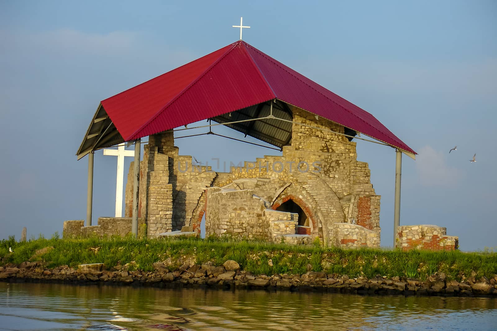 Ruins of oldest stone church in Baltic states, Latvia. 