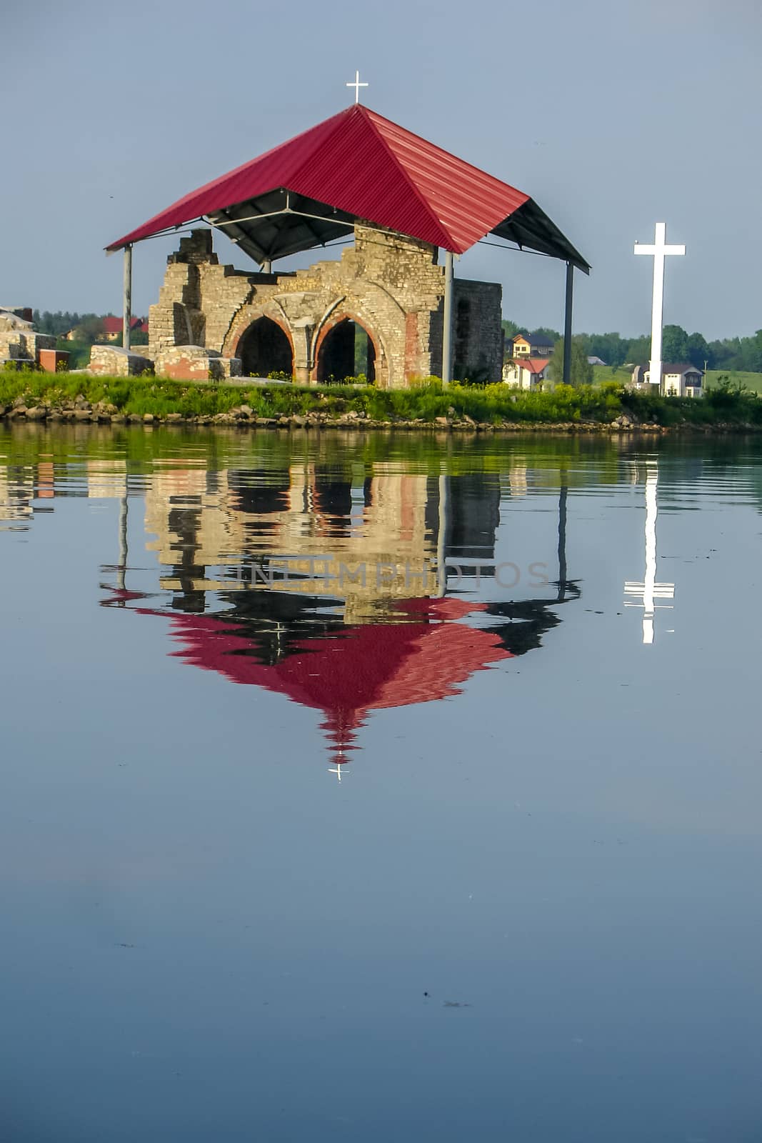 Ruins of oldest stone church in Baltic states, Latvia. 