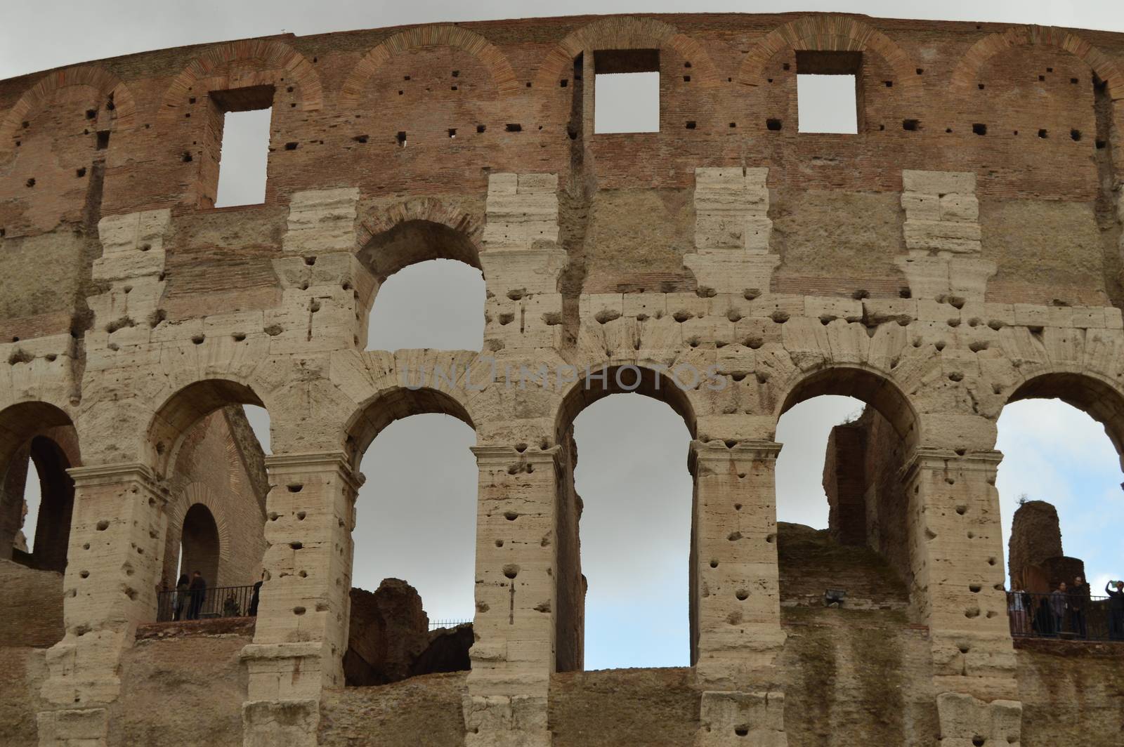 Roman Colosseum in autumn on a cloudy day in Rome, Italy 7 October 2018 by claire_lucia
