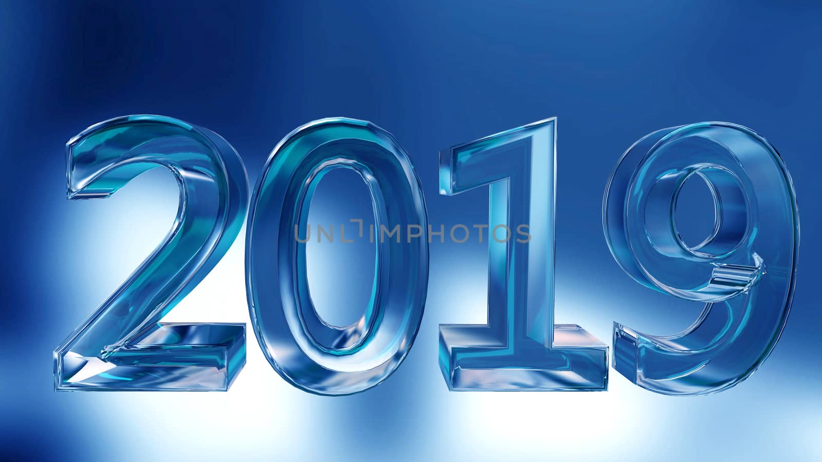 Stock Illustration Blue Inscription from Ice Symbol for New Year by brux