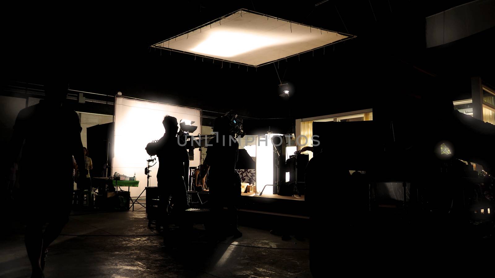 Low key silhouette lighting of VDO production  by gnepphoto