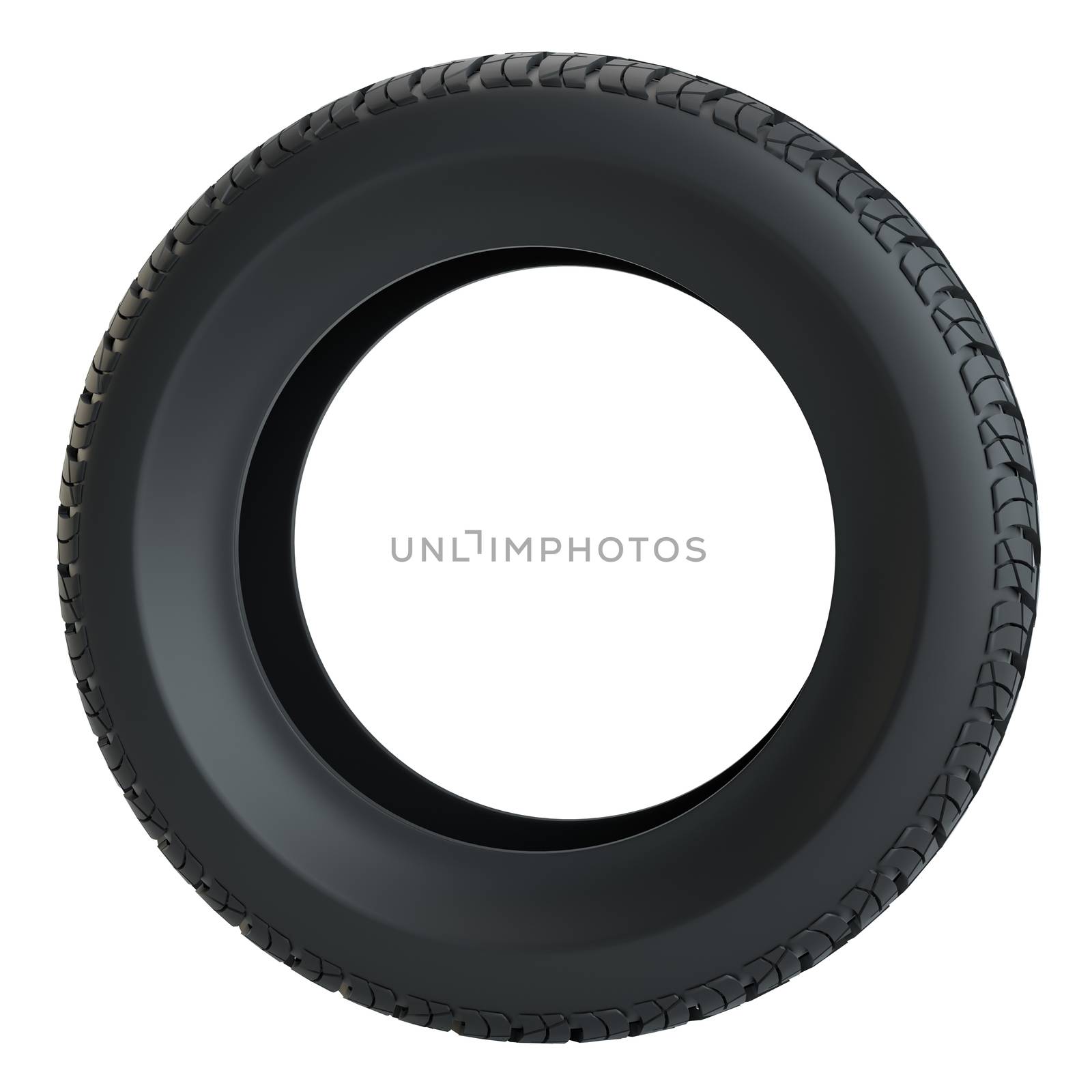 Car tire isolated on white background by cherezoff