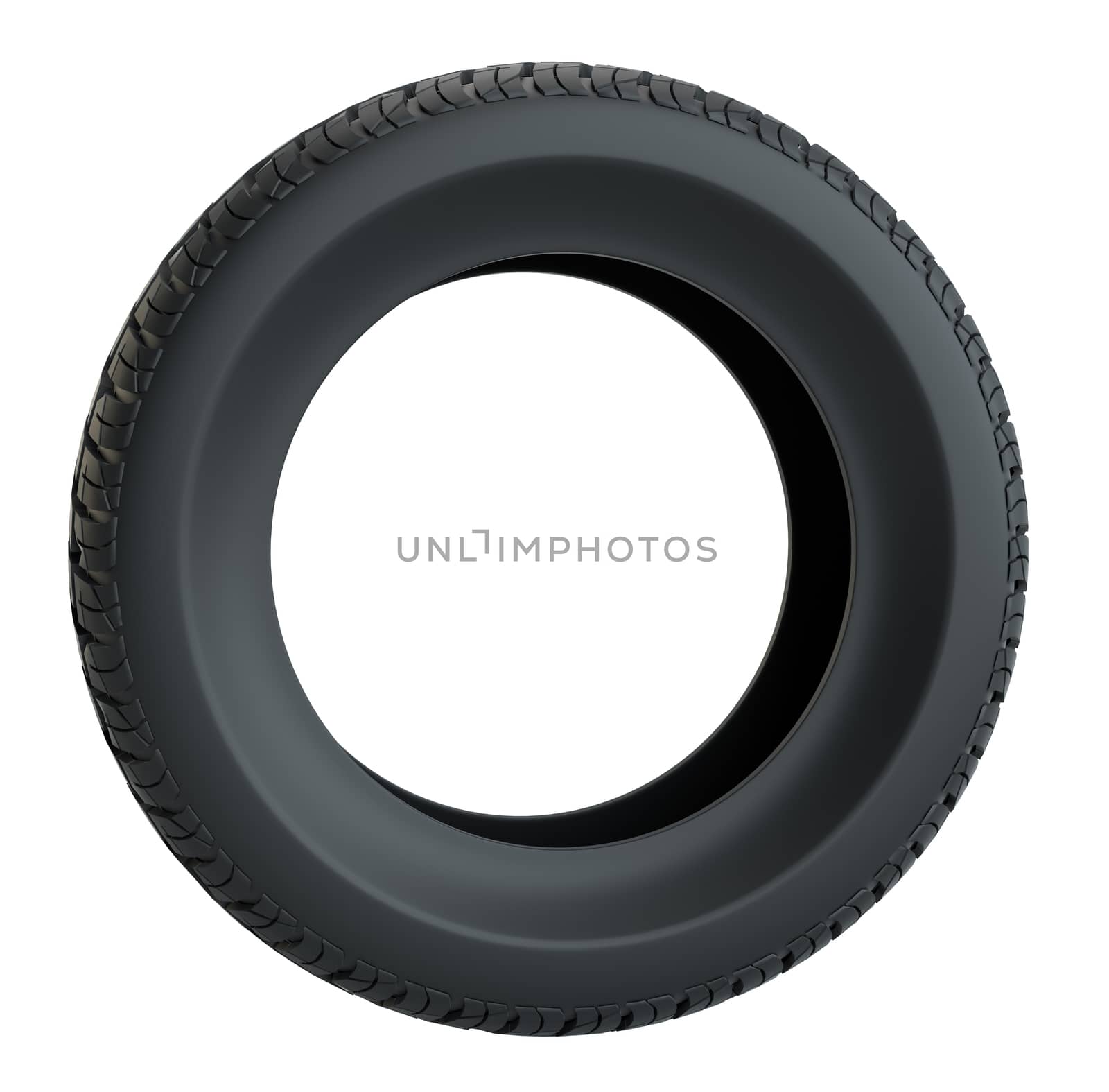 Car tire isolated on white background. 3d illustration