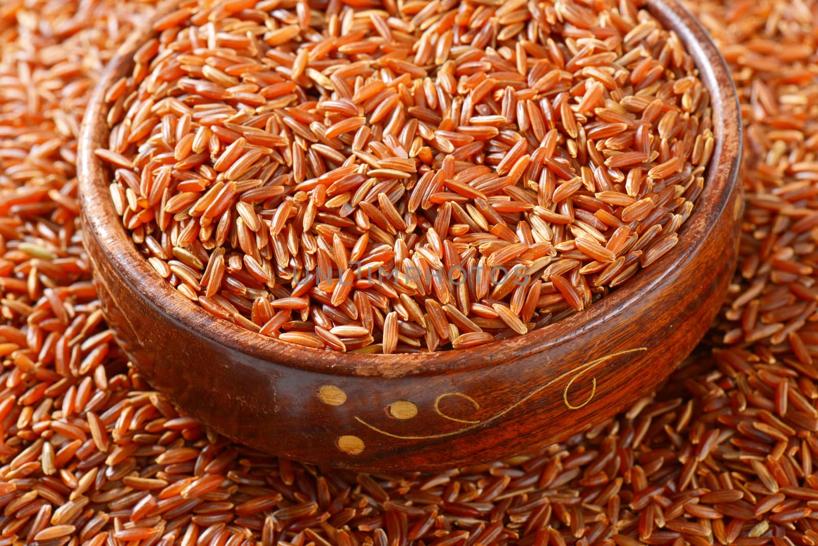 Bowl of Camargue red rice