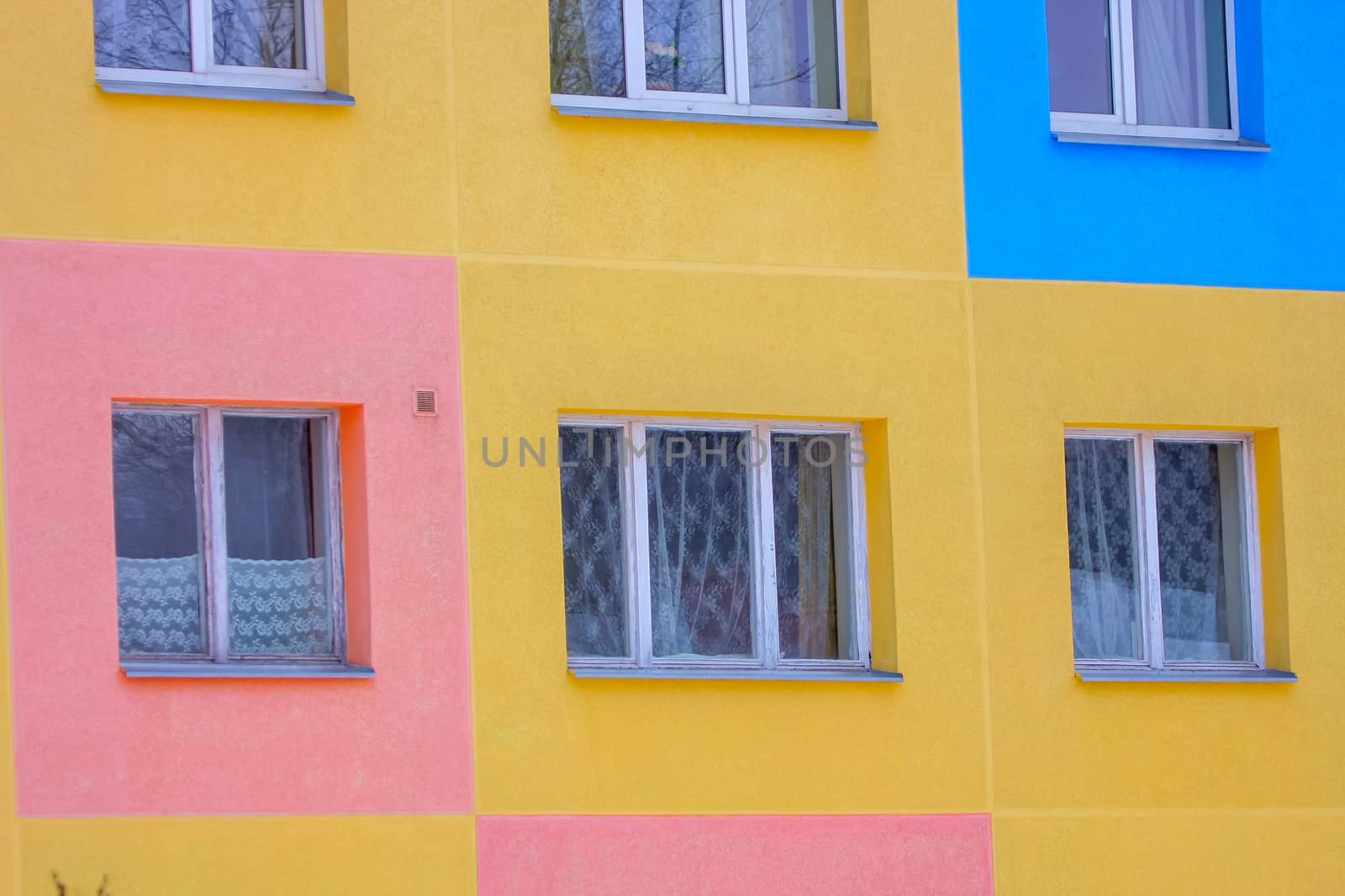 Colorful house in Cesis, Latvia.