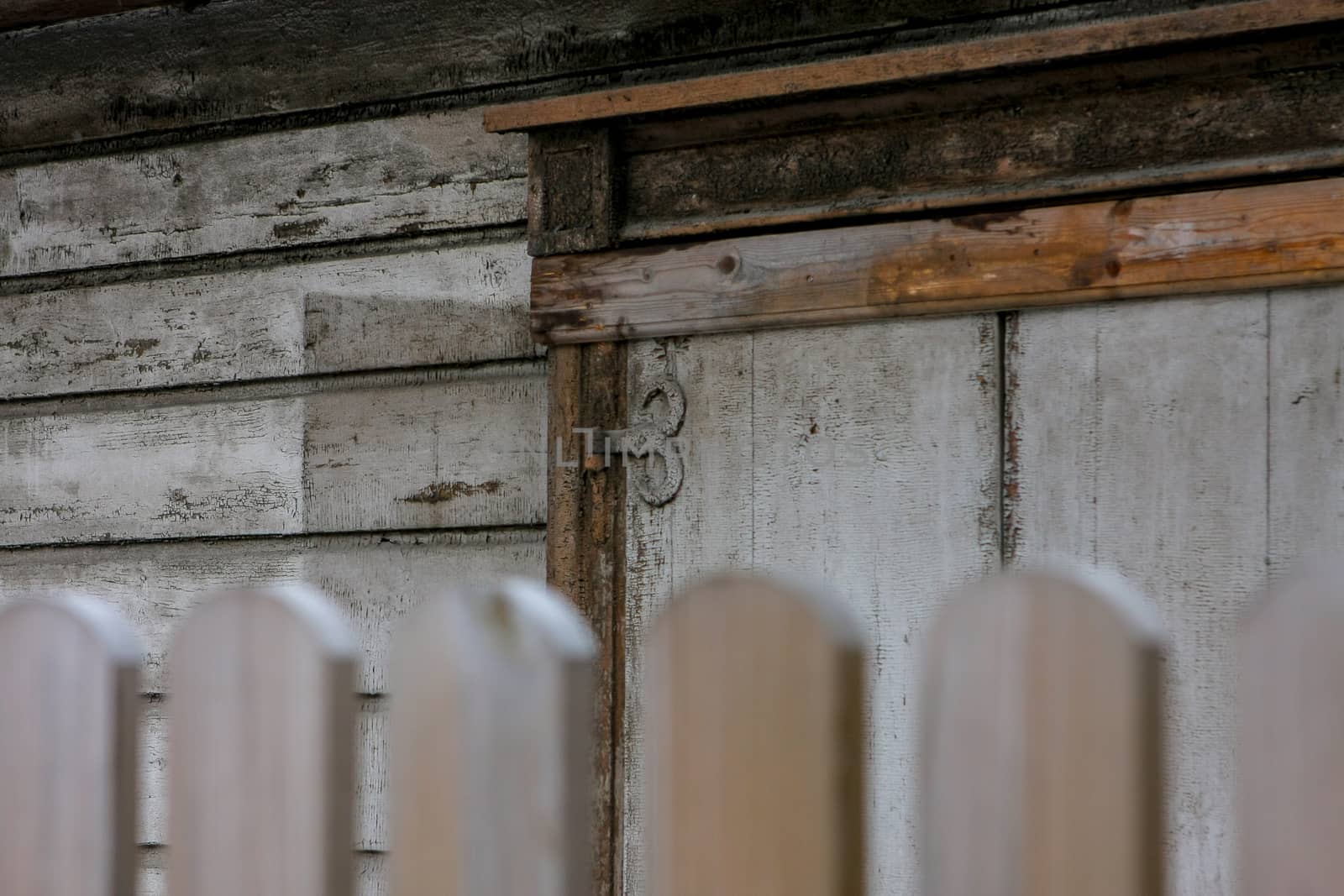 Old wooden house wall. Cesis. Latvia.