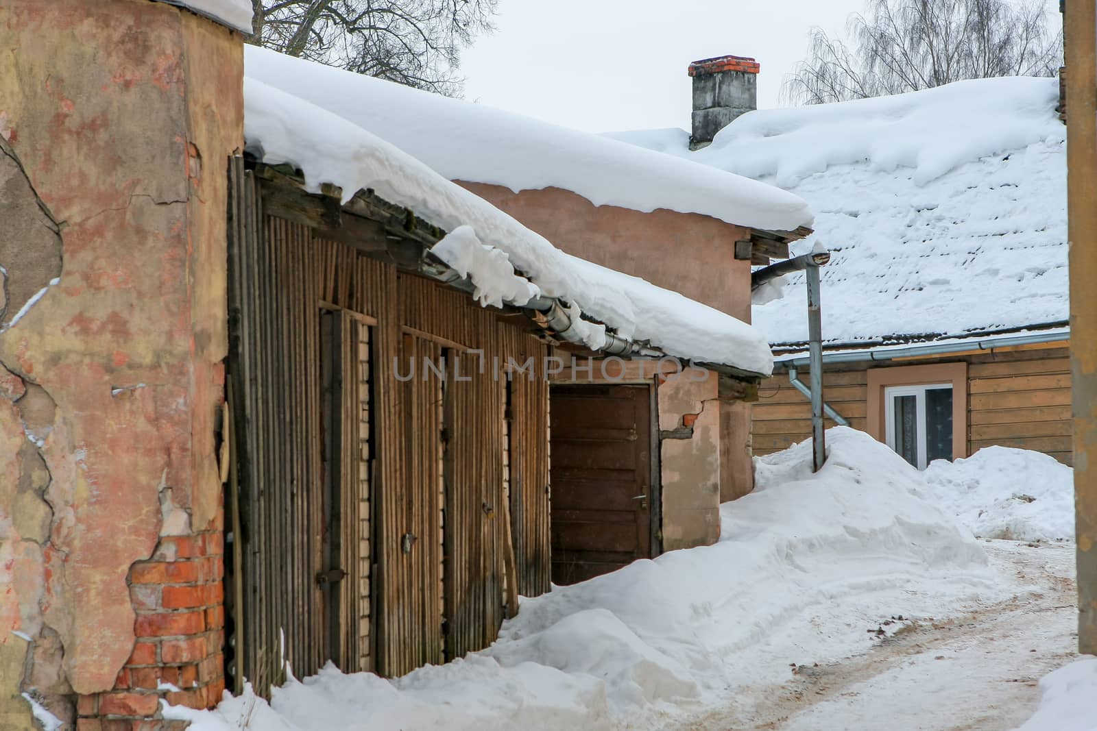 Winter in town. Cesis, Latvia.