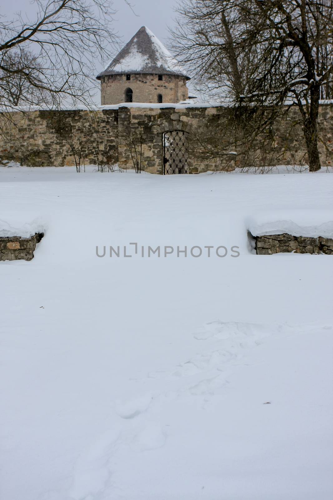 Winter in town. Cesis, Latvia.