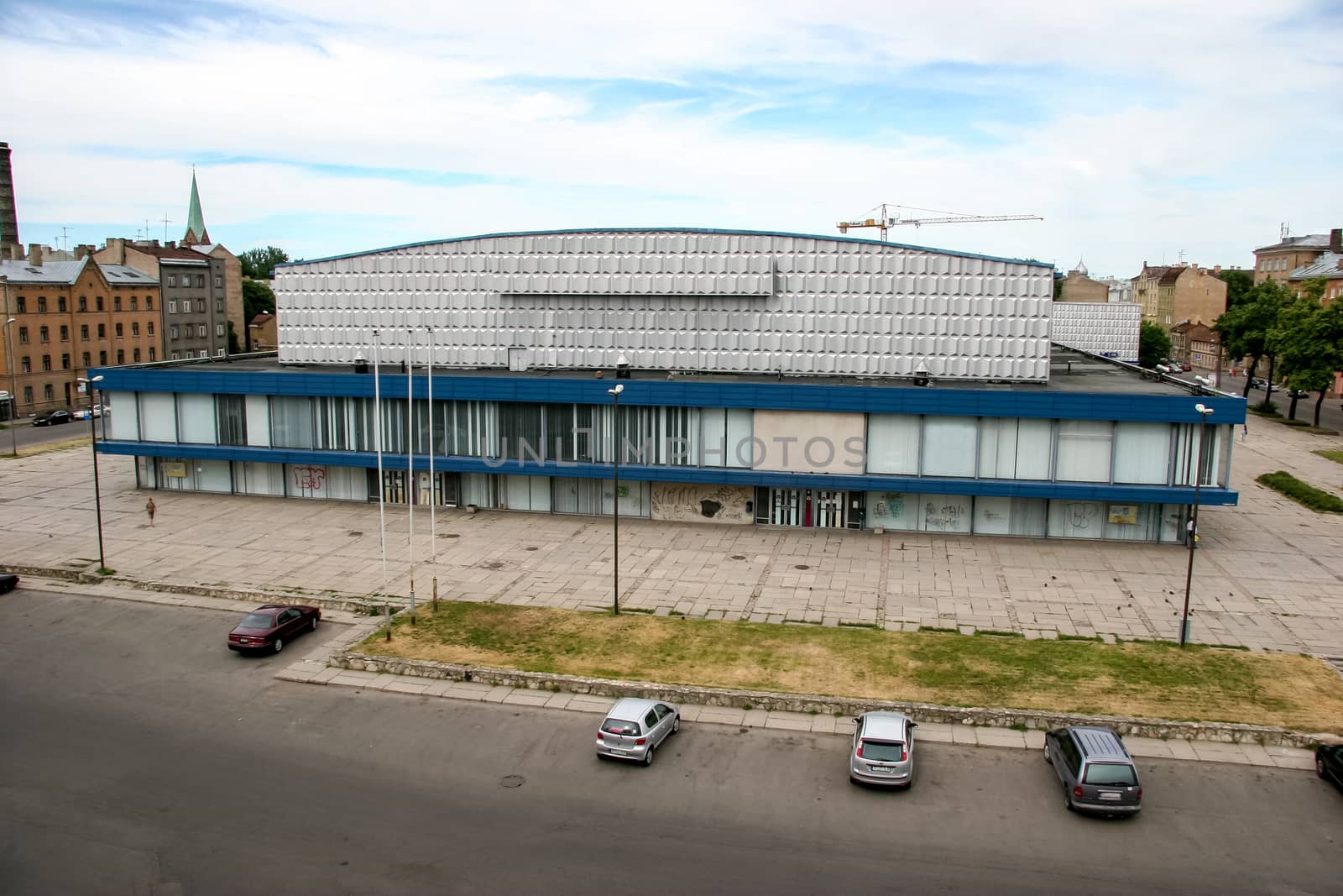 Riga Sports Palace "Rigas Sporta Pils" shortly before demolition. Riga, Latvia.