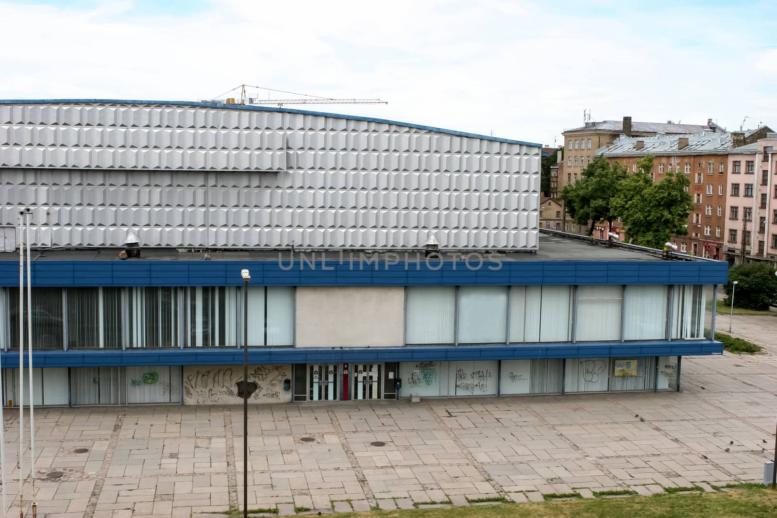 Riga Sports Palace "Rigas Sporta Pils" shortly before demolition. Riga, Latvia.