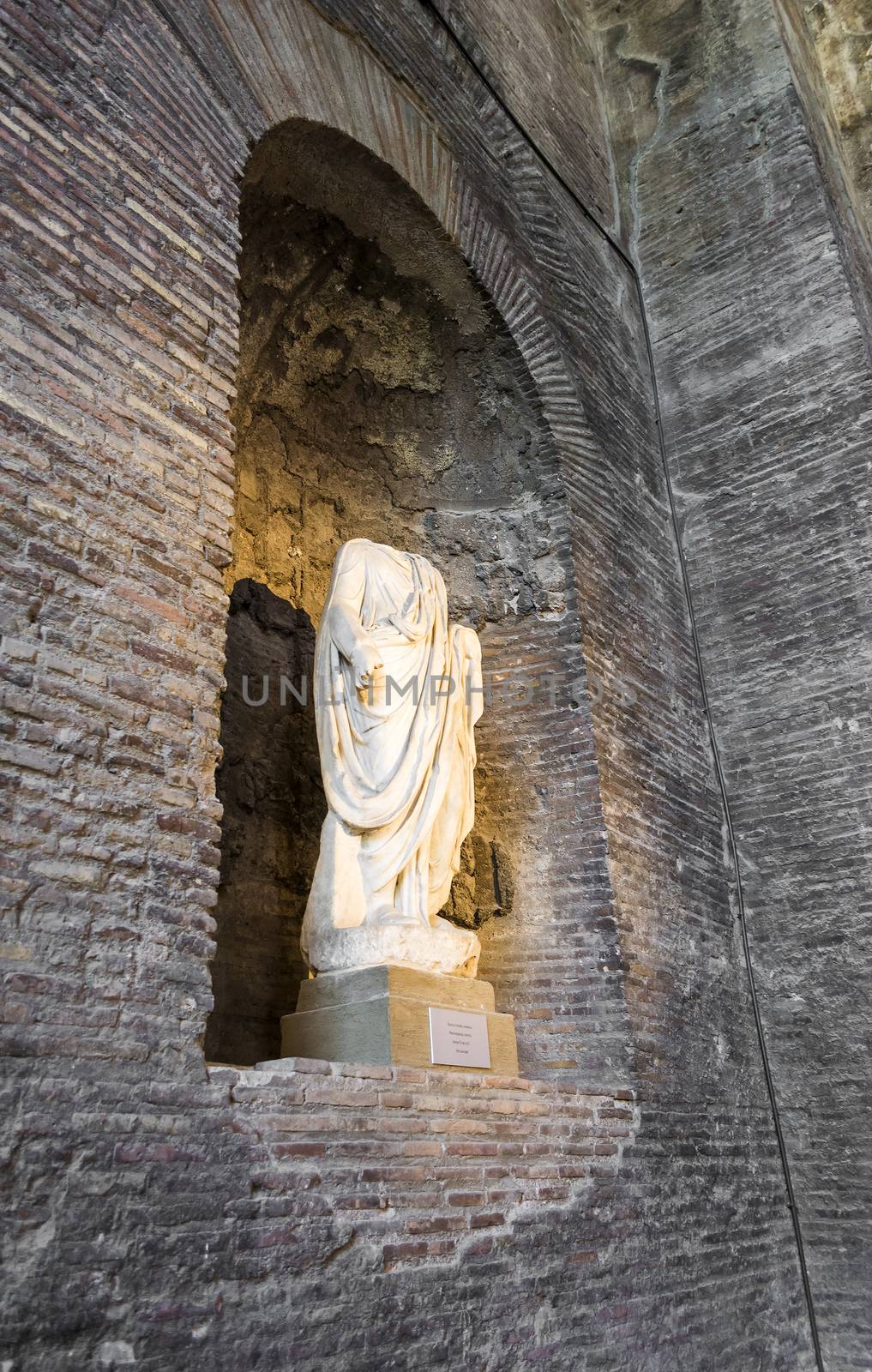 Ancient tatue in baths of Diocletian - Thermae Diocletiani - in Rome. Italy by ankarb